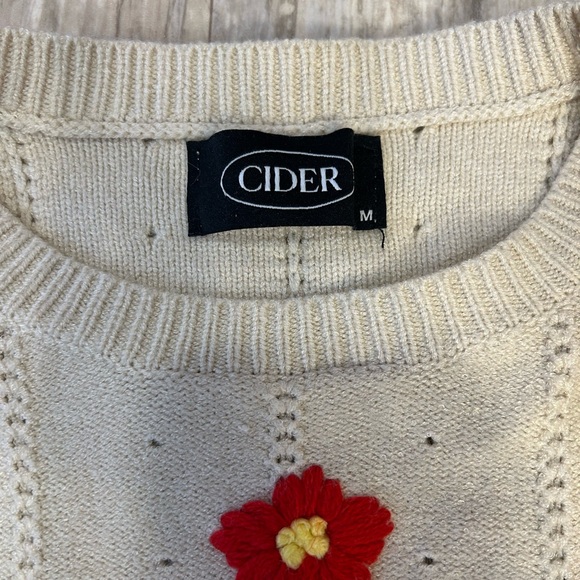 Cider Embroidered Floral Sweater - Picture 5 of 7